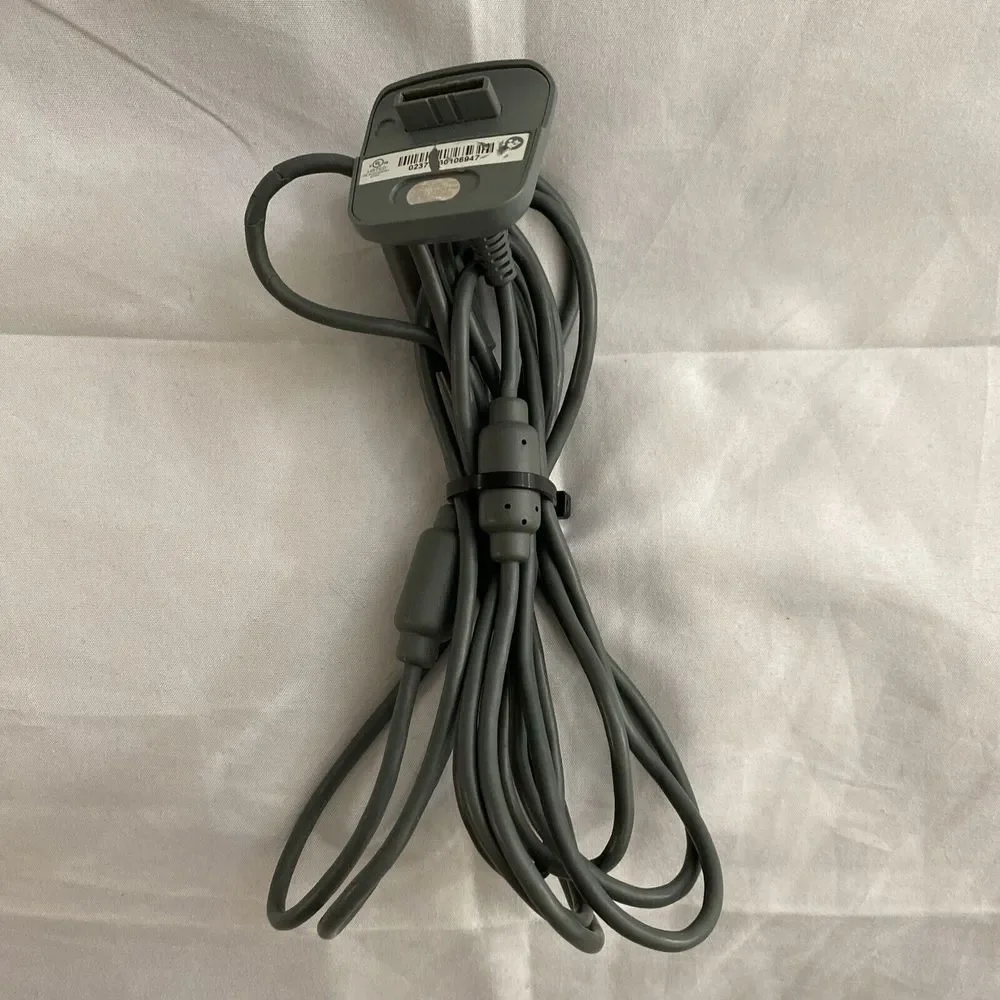 Xbox 360 Play & Charge Kit Gray Charging Cable Only 9 Feet Controller USB Plug